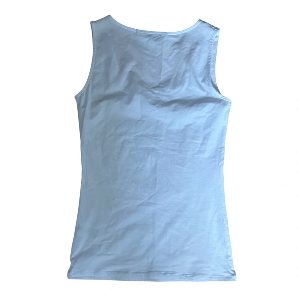 Boden White Tank Top Womens Size 2 New With Tag 91% cotton Sleeveless Cami Shirt - Picture 2 of 4